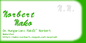 norbert mako business card